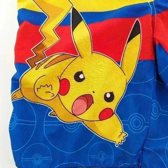 Nintendo Pokemon  Vibrant Colored Swim Trunks with Back Pocket Boys 10/12 - Picture 3 of 9